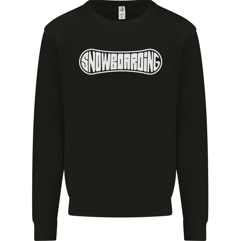 Snowboarding Snow Board Winter Sports Mens Sweatshirt Jumper Black