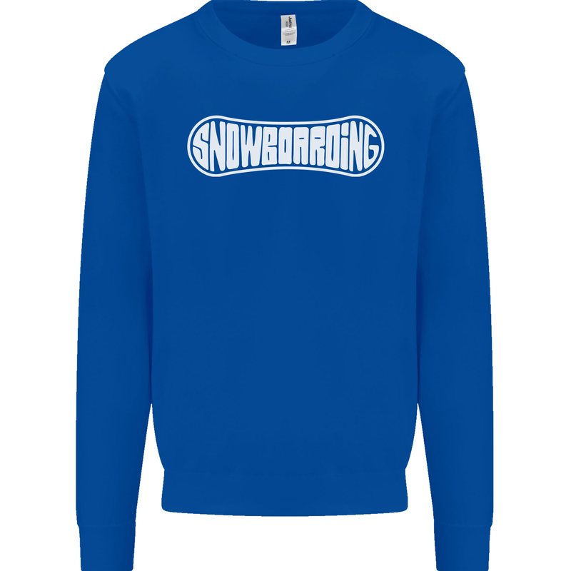 Snowboarding Snow Board Winter Sports Mens Sweatshirt Jumper Royal Blue