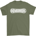 Snowboarding Snow Board Winter Sports Mens T-Shirt 100% Cotton Military Green
