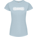 Snowboarding Snow Board Winter Sports Womens Petite Cut T-Shirt Light Blue