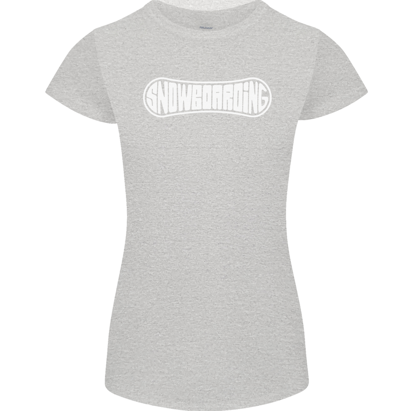 Snowboarding Snow Board Winter Sports Womens Petite Cut T-Shirt Sports Grey