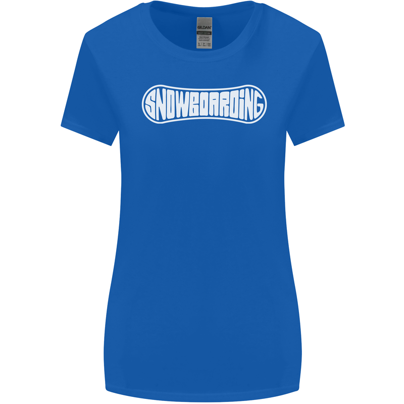 Snowboarding Snow Board Winter Sports Womens Wider Cut T-Shirt Royal Blue