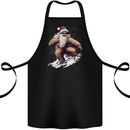 Snowboarding Yeti Christmas Bigfoot Xmas Funny Cotton Apron 100% Organic Black