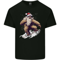 Snowboarding Yeti Christmas Bigfoot Xmas Funny Kids T-Shirt Childrens Black