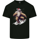 Snowboarding Yeti Christmas Bigfoot Xmas Funny Mens Cotton T-Shirt Tee Top Black