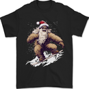 Snowboarding Yeti Christmas Bigfoot Xmas Funny Mens T-Shirt 100% Cotton Black