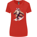Snowboarding Yeti Christmas Bigfoot Xmas Funny Womens Wider Cut T-Shirt Red