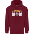 Soccer Mum Mom Childrens Kids Hoodie Maroon