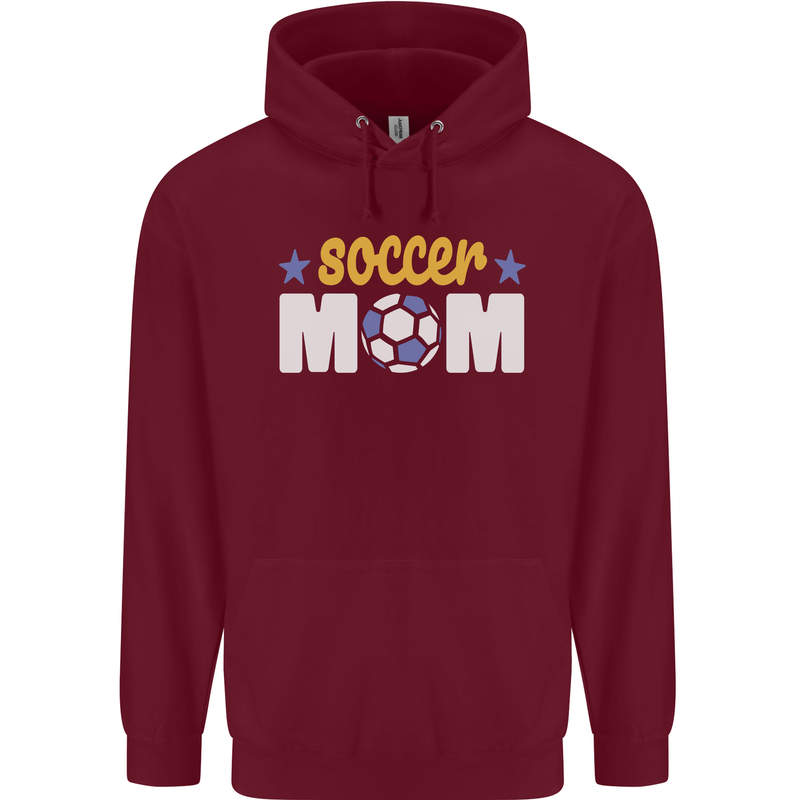 Soccer Mum Mom Childrens Kids Hoodie Maroon