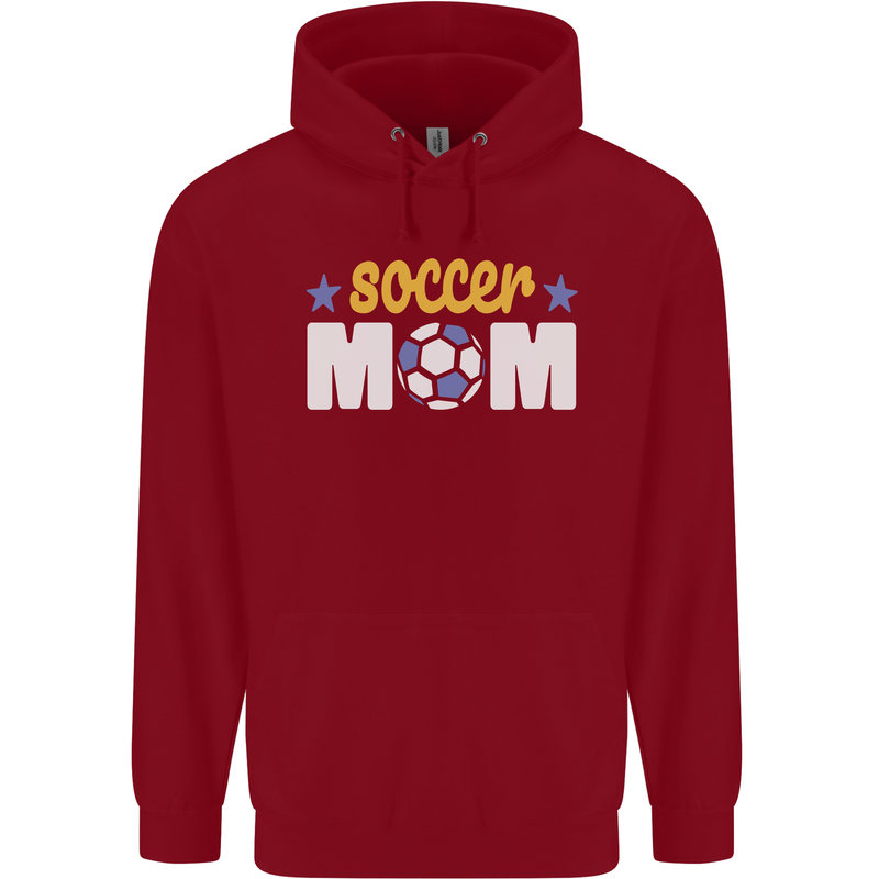 Soccer Mum Mom Childrens Kids Hoodie Red