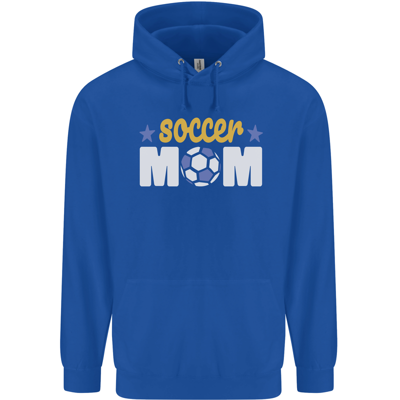 Soccer Mum Mom Childrens Kids Hoodie Royal Blue