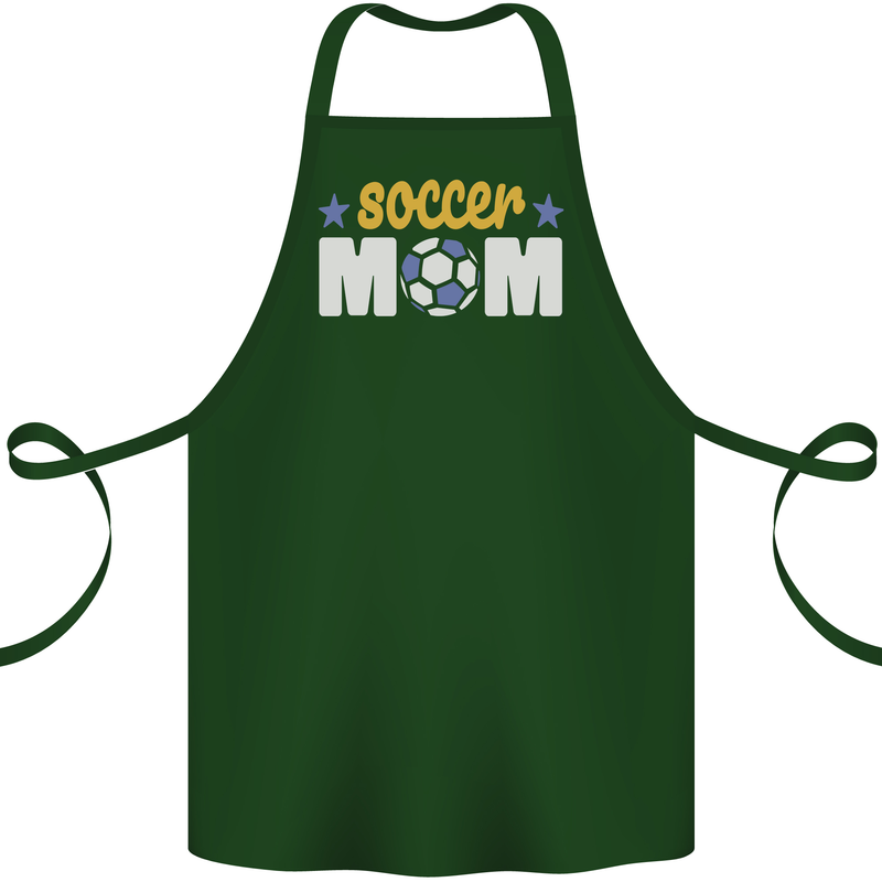 Soccer Mum Mom Cotton Apron 100% Organic Forest Green