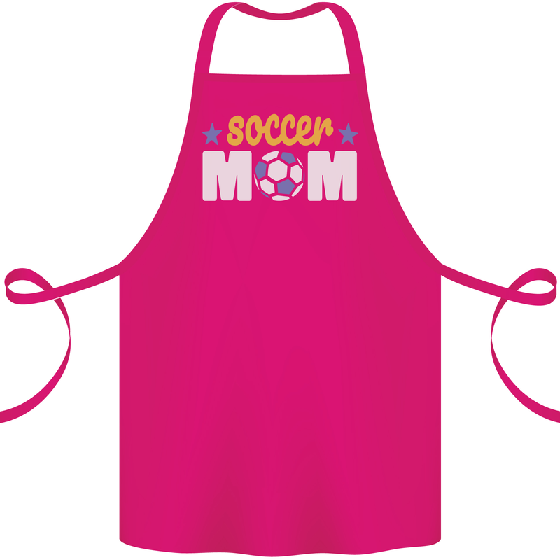 Soccer Mum Mom Cotton Apron 100% Organic Pink