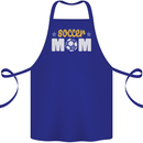 Soccer Mum Mom Cotton Apron 100% Organic Royal Blue