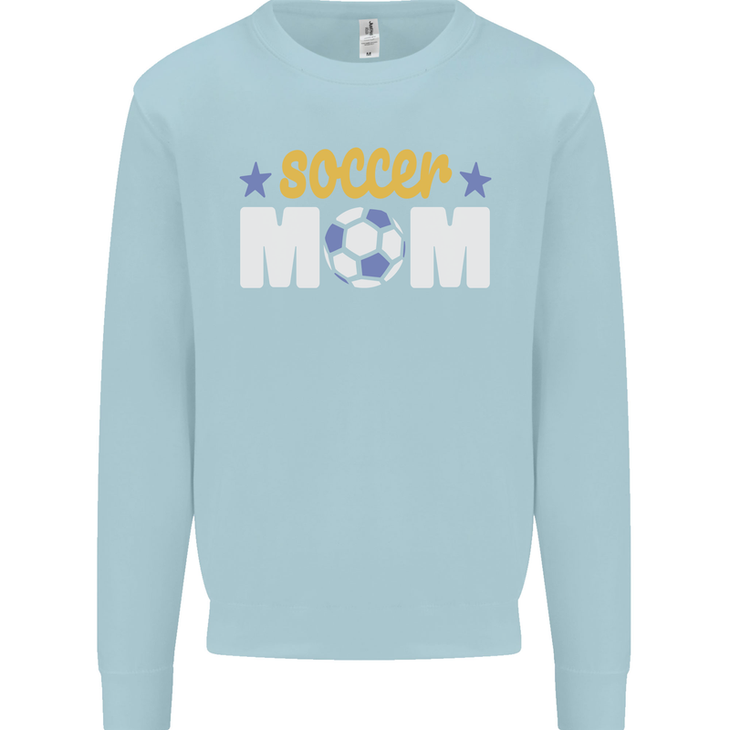 Soccer Mum Mom Kids Sweatshirt Jumper Light Blue