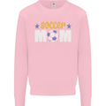 Soccer Mum Mom Kids Sweatshirt Jumper Light Pink