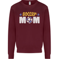 Soccer Mum Mom Kids Sweatshirt Jumper Maroon