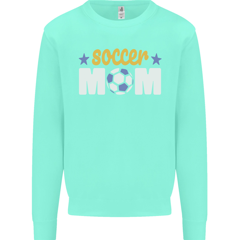 Soccer Mum Mom Kids Sweatshirt Jumper Peppermint