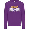 Soccer Mum Mom Kids Sweatshirt Jumper Purple