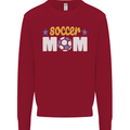 Soccer Mum Mom Kids Sweatshirt Jumper Red