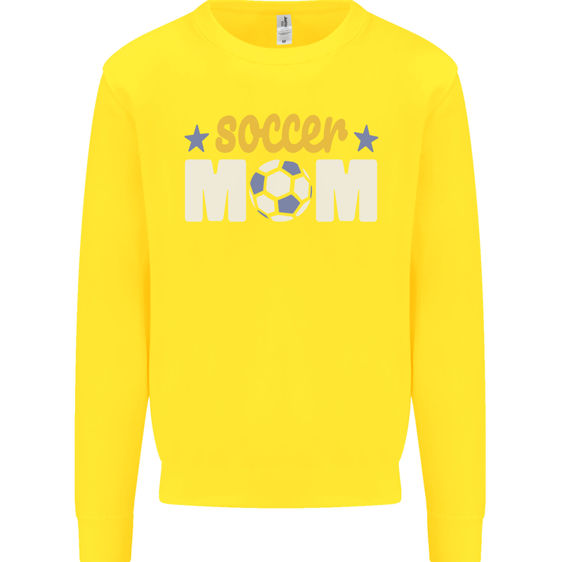 Soccer Mum Mom Kids Sweatshirt Jumper Yellow