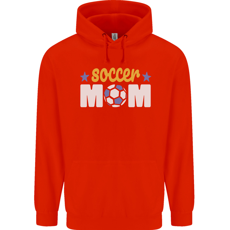 Soccer Mum Mom Mens 80% Cotton Hoodie Bright Red