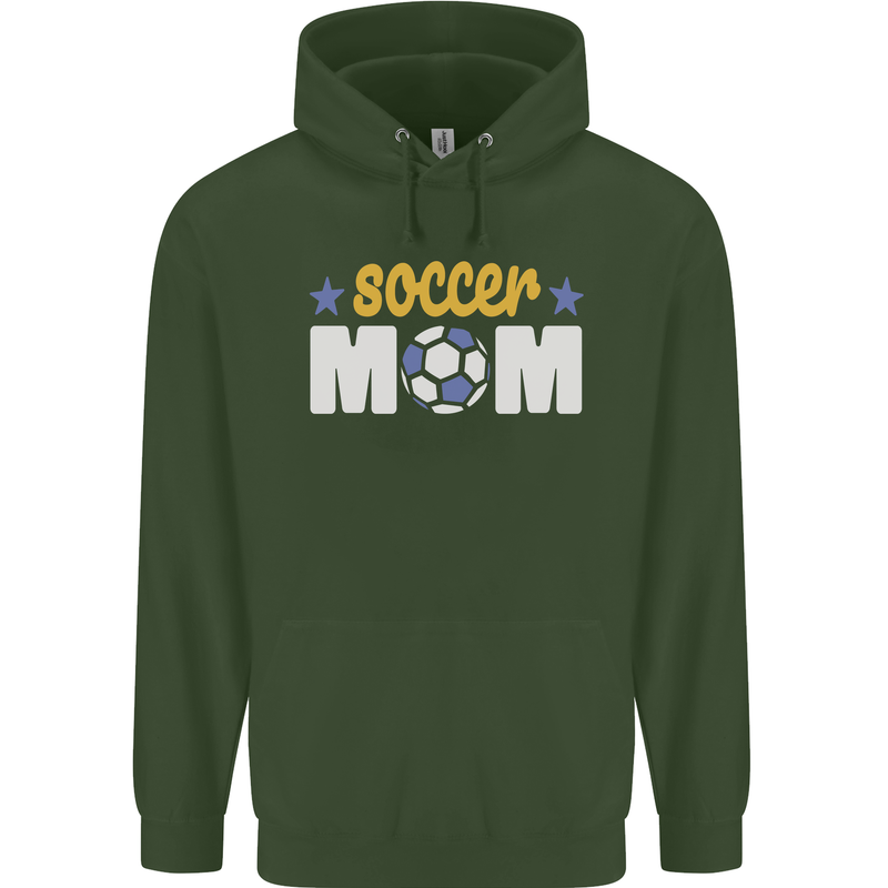 Soccer Mum Mom Mens 80% Cotton Hoodie Forest Green