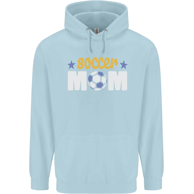Soccer Mum Mom Mens 80% Cotton Hoodie Light Blue