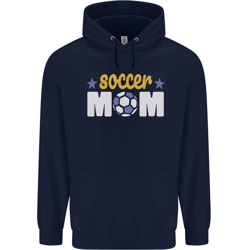 Soccer Mum Mom Mens 80% Cotton Hoodie Navy Blue