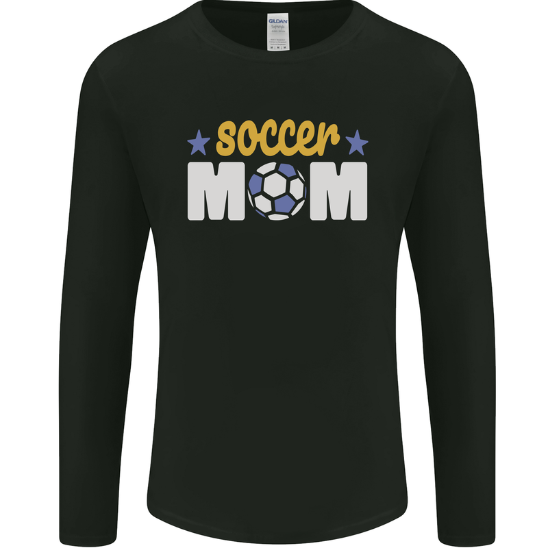 Soccer Mum Mom Mens Long Sleeve T-Shirt Black