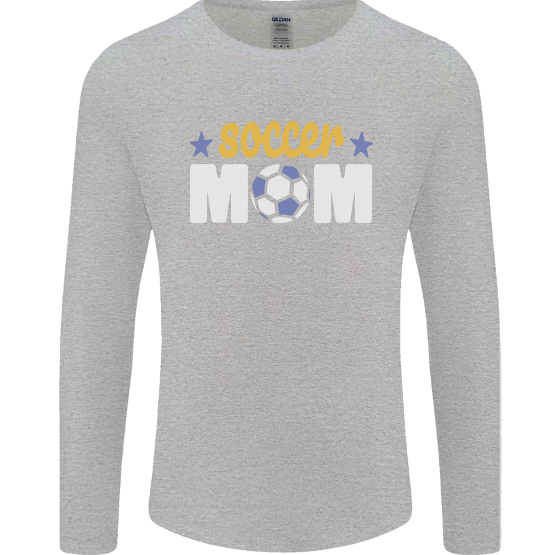 Soccer Mum Mom Mens Long Sleeve T-Shirt Sports Grey
