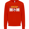 Soccer Mum Mom Mens Sweatshirt Jumper Bright Red