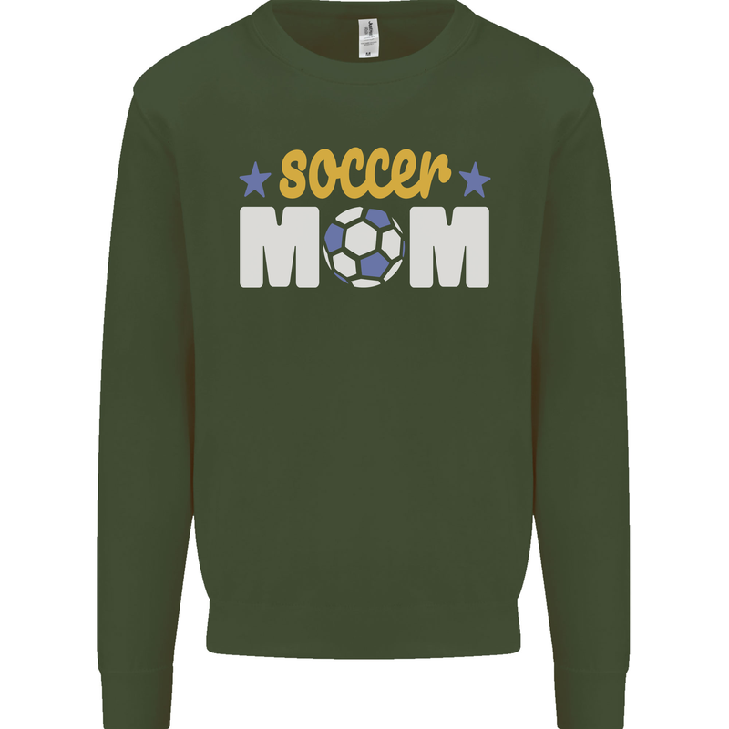 Soccer Mum Mom Mens Sweatshirt Jumper Forest Green