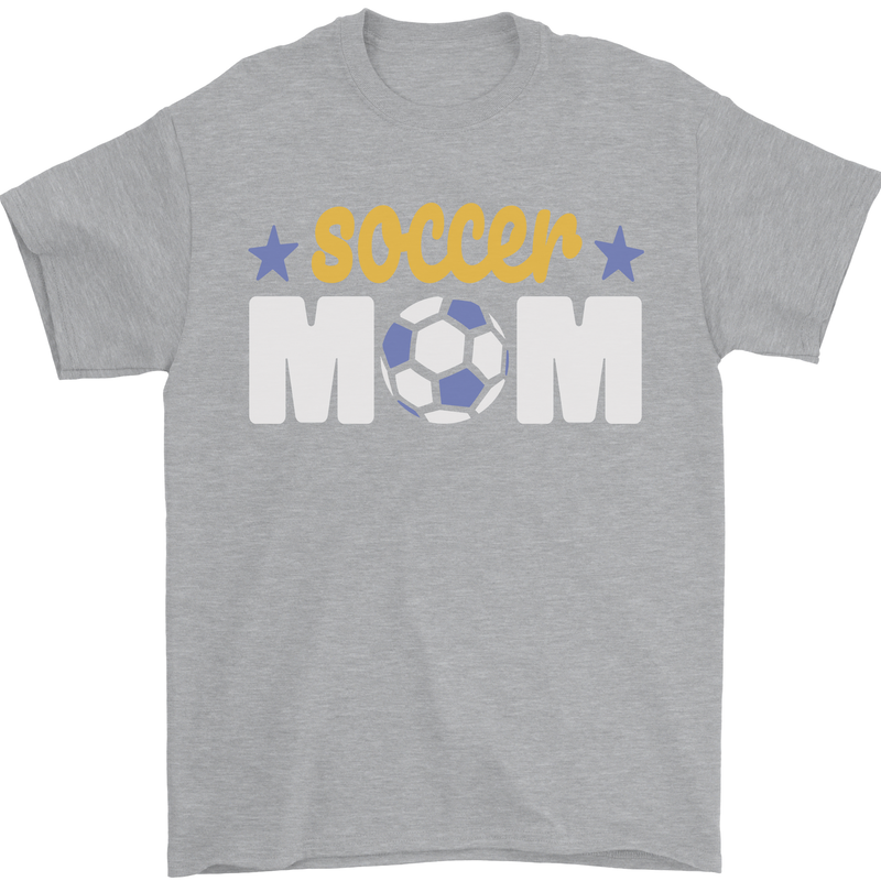 Soccer Mum Mom Mens T-Shirt 100% Cotton Sports Grey