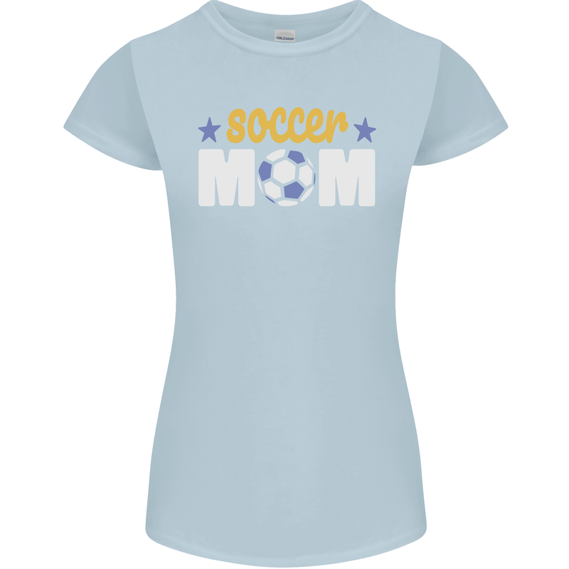Soccer Mum Mom Womens Petite Cut T-Shirt Light Blue