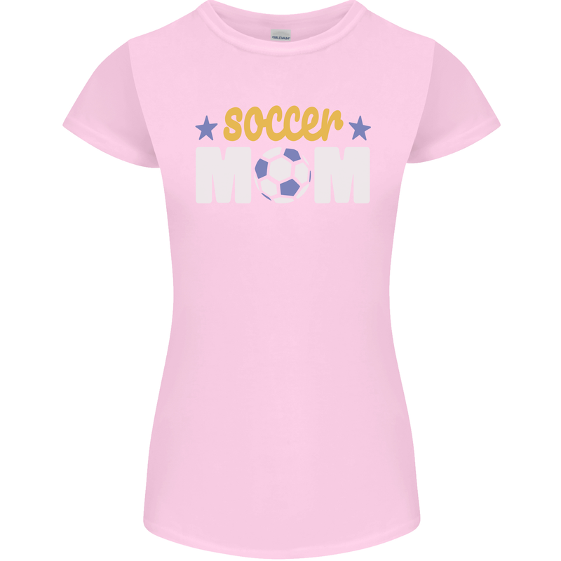 Soccer Mum Mom Womens Petite Cut T-Shirt Light Pink