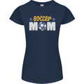 Soccer Mum Mom Womens Petite Cut T-Shirt Navy Blue