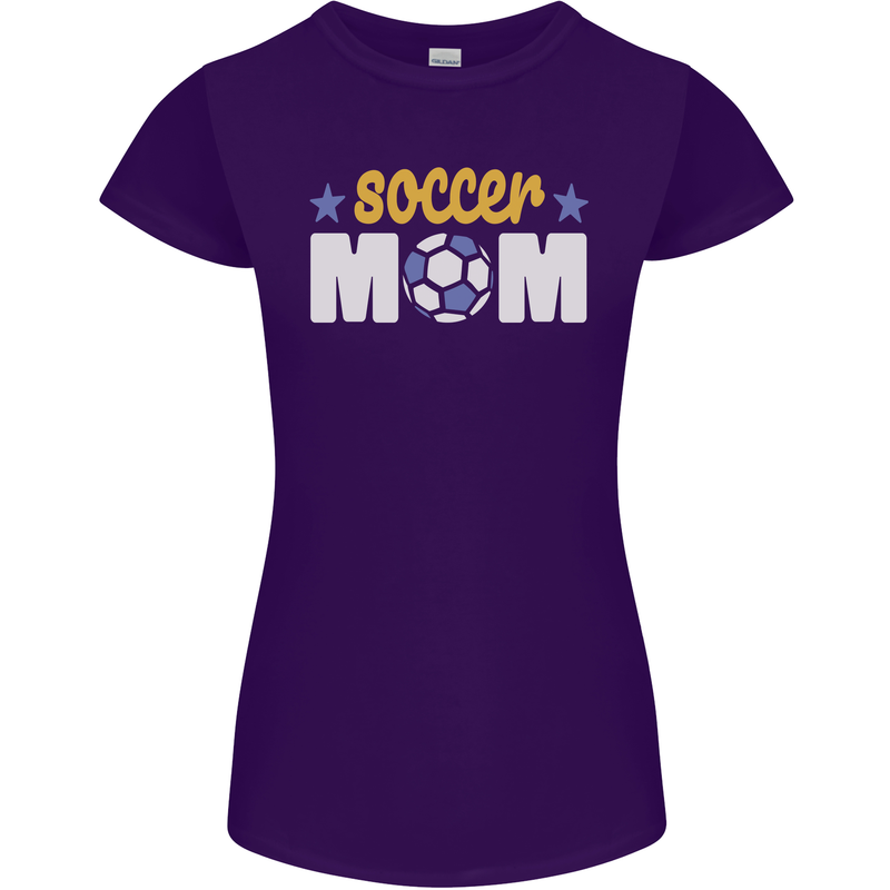 Soccer Mum Mom Womens Petite Cut T-Shirt Purple