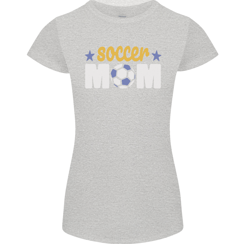 Soccer Mum Mom Womens Petite Cut T-Shirt Sports Grey