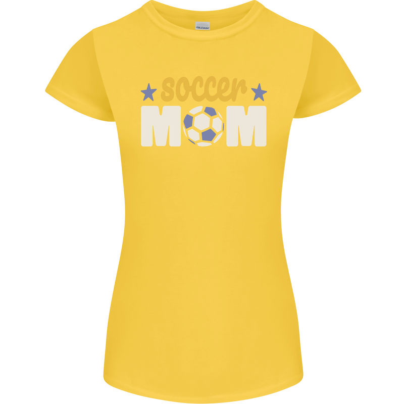 Soccer Mum Mom Womens Petite Cut T-Shirt Yellow