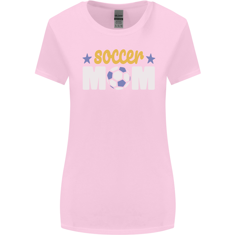 Soccer Mum Mom Womens Wider Cut T-Shirt Light Pink