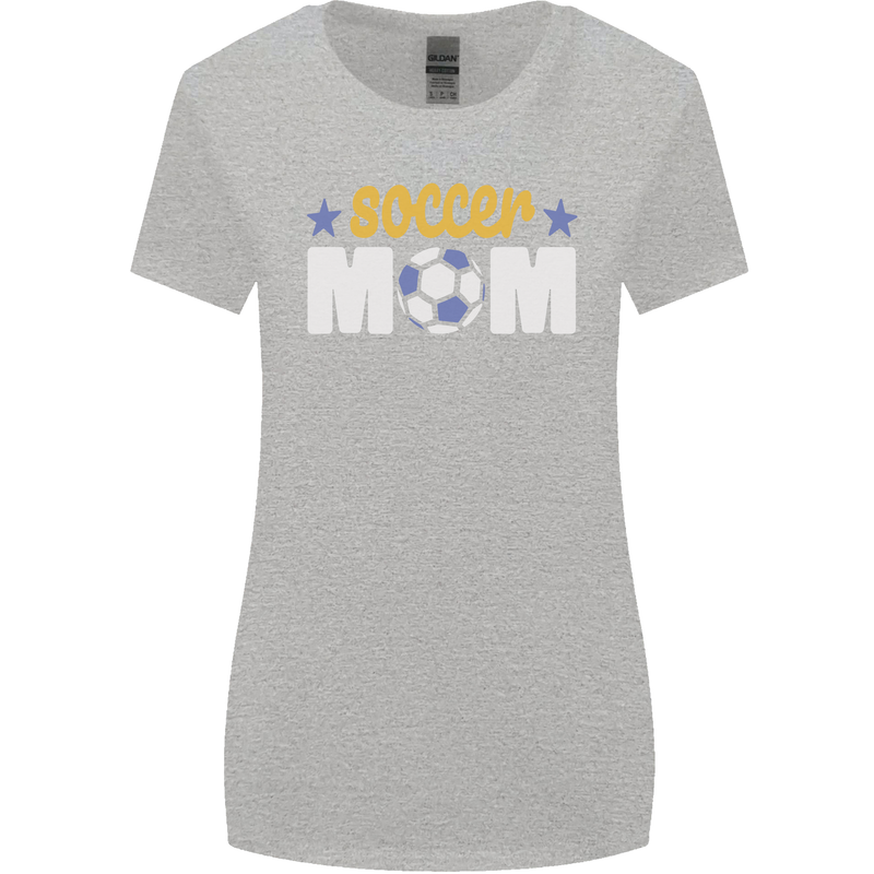 Soccer Mum Mom Womens Wider Cut T-Shirt Sports Grey