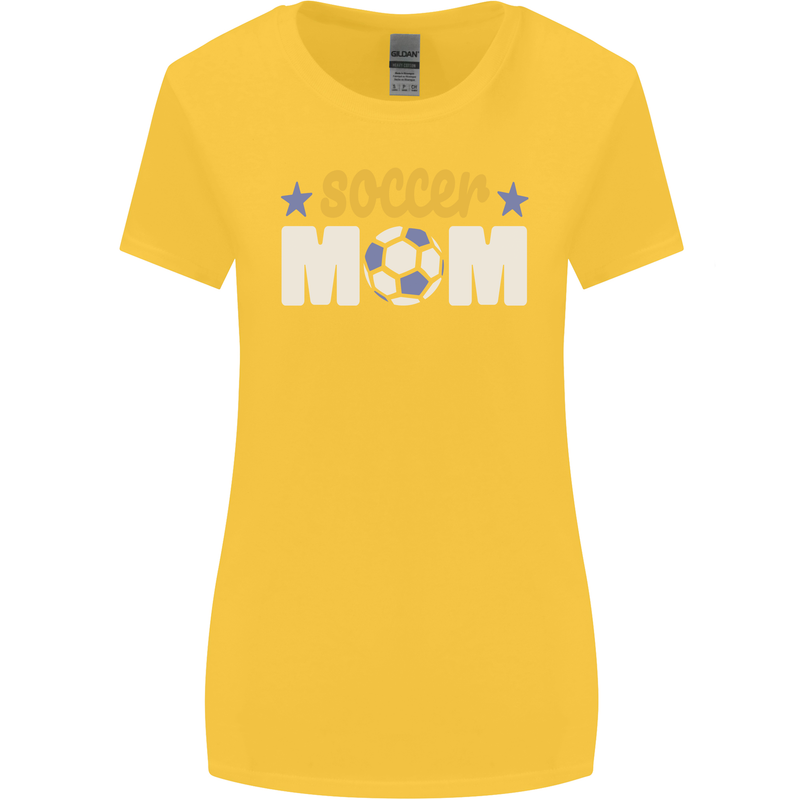 Soccer Mum Mom Womens Wider Cut T-Shirt Yellow