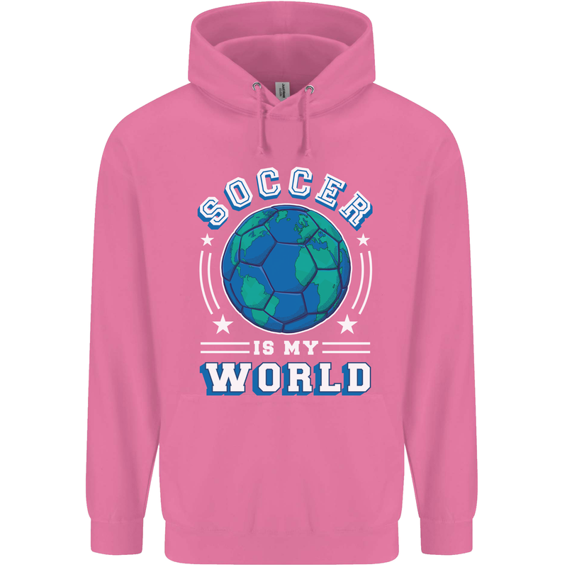 Soccer is My World Football Mens 80% Cotton Hoodie Azelea