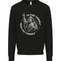 Socrates Wisdom Quote Think For Yourself Mens Sweatshirt Jumper Black