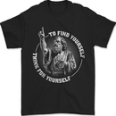 Socrates Wisdom Quote Think For Yourself Mens T-Shirt 100% Cotton Black