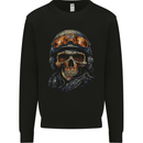 Soldier Skull With Helmet and Headphones Kids Sweatshirt Jumper Black
