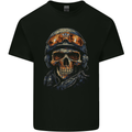 Soldier Skull With Helmet and Headphones Kids T-Shirt Childrens Black