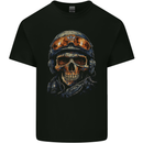 Soldier Skull With Helmet and Headphones Kids T-Shirt Childrens Black