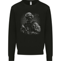 Soldier Special Forces Army Paras Marines Combat Mens Sweatshirt Jumper Black